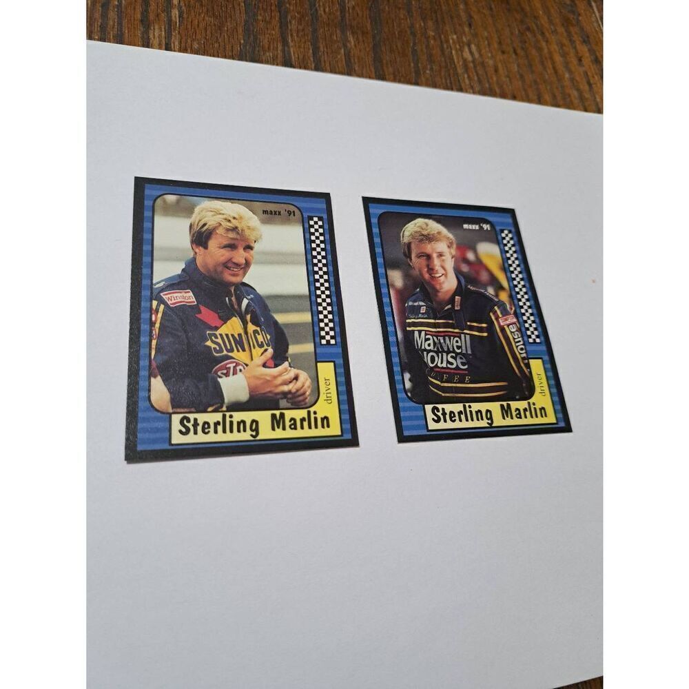 Vintage 1991 Maxx Sterling Martin #22 of 240 Nascar Trading Cards Lot of 2